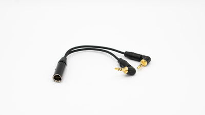NPA_FXMJ-Split - TA5M to 2x Right Angled Minijack Audio Adapter Cable