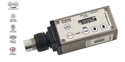 Wisycom MTB40S - Plug-on Transmitter - Ultrasonic - NarrowBand - Linear