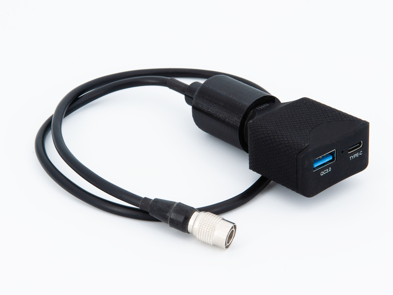 Audioroot eUSB-C-HRS4 - 10-24V Hirose to USB type C converter with Power Delivery + USB QC 3.0